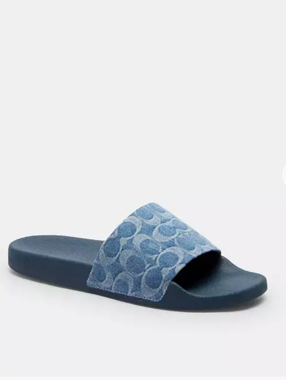 Udele Denim Slip-on Sport Slide In Regenerative Cotton Signature Denim Women's 9 - Picture 9 of 10
